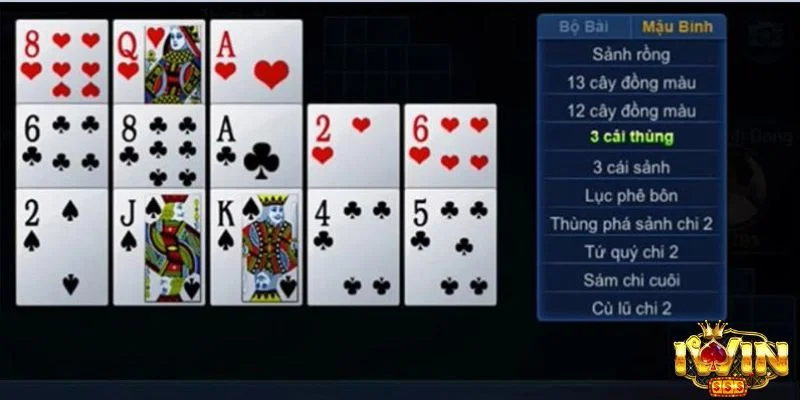 Bài Mậu Binh IWIN được chia thành các chi cụ thể.